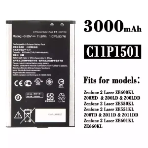 New phone battery C11P1501 for Asus Zenfone 2 Laser ZE600KL /ZE601KL/ZE550KL / ZE551KL