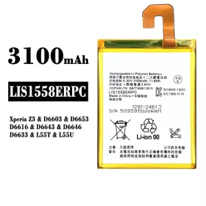 New phone battery LIS1558ERPC for Sony Xperia Z3