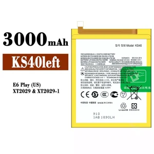 New phone battery KS40left for Motorola E6 Play