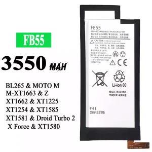 New phone battery FB55 for Motorola BL265 / MOTO M /X force / XT1662 / XT1663/XT1225 / XT1254 /T1580/XT1585 / XT1581 / Droid Turbo 2 X Force