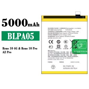 New phone battery BLPA05 for OPPO Reno 10 4G / Reno 10 Pro / A2 Pro