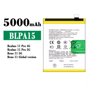 New phone battery BLPA15 for OPPO Realme 11 5G / Realme 11 Pro 4G 5G / Reno 11 5G