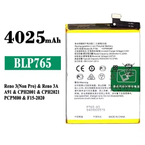 New phone battery BLP765 for OPPO Reno 3(Non Pro) / Reno 3A