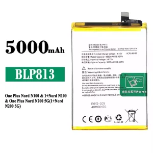 New phone battery BLP813 for OnePlus Nord N100 / Nord N200