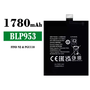 New phone battery BLP953 for OPPO FIND N2