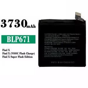 New phone battery BLP671 for OPPO Find X