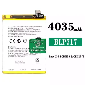 New phone battery BLP717 for OPPO Reno Z