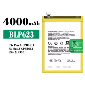 New phone battery BLP623 for OPPO R9s Plus/F3 Plus
