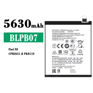New phone battery BLPB07 for OPPO Find X8