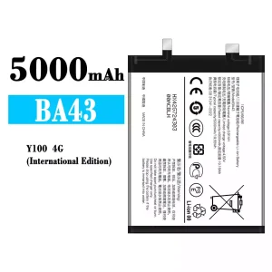 New phone battery BA43 for VIVO Y100 4G International Edition