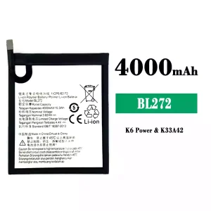 New phone battery BL272 for Lenovo K6 Power