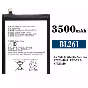 New phone battery BL261 for Lenovo K5 Note /Vibe K5 Note Pro