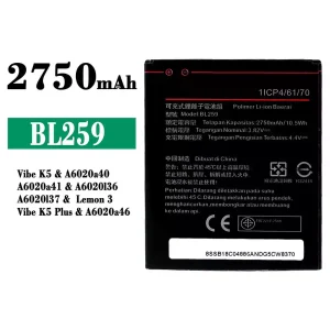 New phone battery BL259 for Lenovo Vibe K5 / Lemon 3 / Vibe K5 Plus