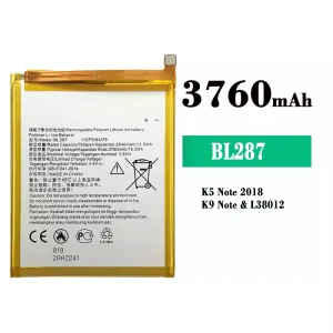 New phone battery BL287 for Lenovo K5 Note 2018/K9 Note