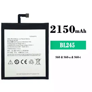 New phone battery BL245 for Lenovo S60/S60-a/S60-t