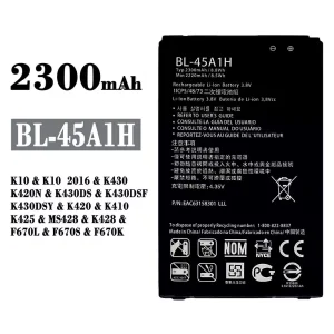 New phone battery BL-45A1H for LG K10 2016