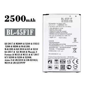 New phone battery BL-45F1F for LG K8 2017 / K8 2018 / K9 / K4 2017 / Phoenix 3 / K7 2017 / Aristo 2