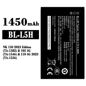 New phone battery BL-L5H for Nokia NK 150 2023 Edition