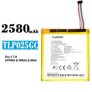 New phone battery TLP025GC for Alcatel pixi 4 7.0