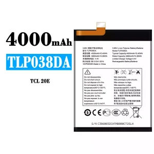 New phone battery TLP038DA for Alcatel TCL 20E
