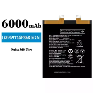 New phone battery Li3959T45P8h816761 for Nubia Z60 Ultra
