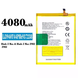 New phone battery Li3940T44P8h937238 for ZTE Blade Z Max Z982