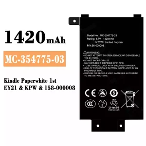 New phone battery MC-354775-03 for Amazon Kindle Paperwhite 1st /158-000008