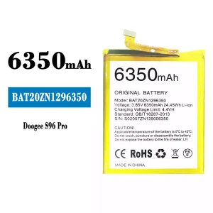 New phone battery BAT20ZN1296350 for Doogee S96 Pro