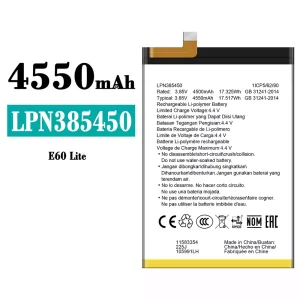 New phone battery LPN385450 for Hisense E60 Lite