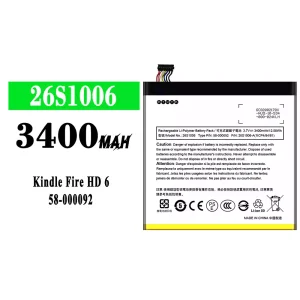 New phone battery 26S1006 for Amazon Kindle Fire HD 6/58-000092