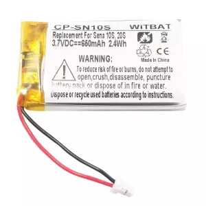 Bluetooth Headphone battery for Sena 10S,20S,Sena 30K SP46,Sena Tufftalk Lite,Sena 10S-01,Sena 20s-01,Sena 20s evo,Sena 30K-01D,802540