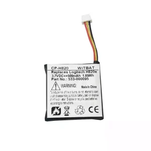 Bluetooth Headphone battery for Logitech 533-000095,981-000512,981-000517