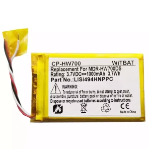 Bluetooth Headphone battery for Sony LIS1494HNPPC,US503759
