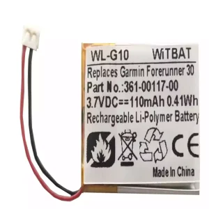 New battery for Garmin Approach S40,Forerunner 30,361-00117-00