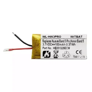 New battery for Huawei Band 3 Pro,Honor Band 5,HB351329ECW