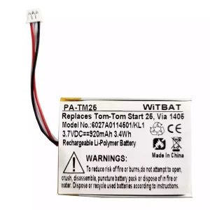 New battery for TomTom 6027A0114501,Start 20,Start 25