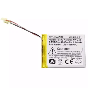 New battery for SONY NW-ZX2,LIS1559HNPC