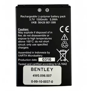 New battery for BENTLEY 56426 801 099,4W0.098.507