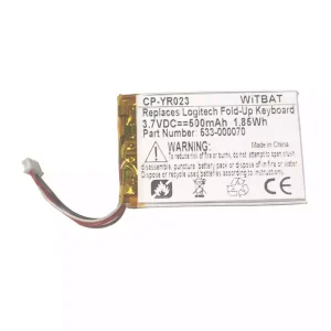 New battery for Logitech Fold-Up Keyboard,Keyboard Case For iPad 2,YR0023 YR0026