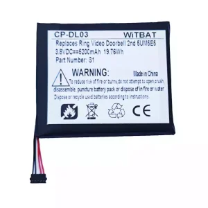New battery for Ring Video Doorbell 2nd,5UM5E5